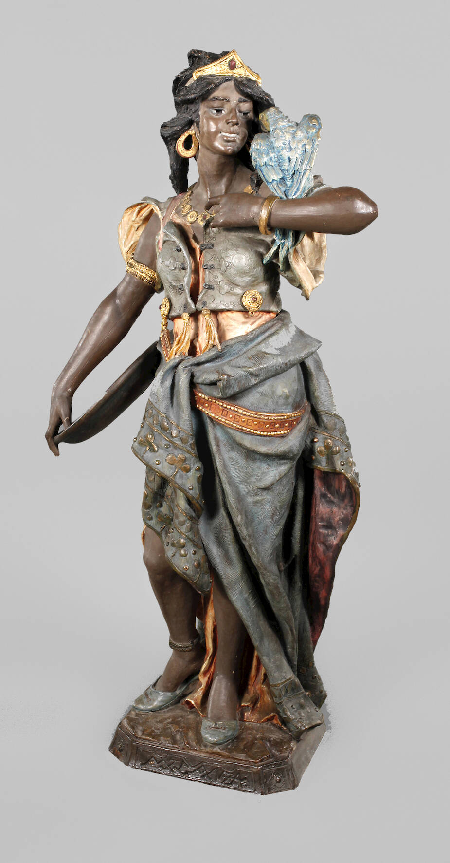 Salonfigur Orientalin mit Papagei