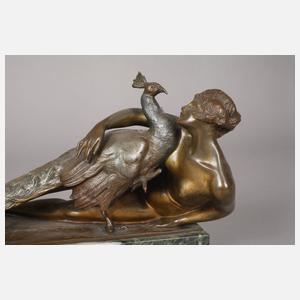 Bruno Zach, Mädchenakt mit Pfau