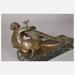 Bruno Zach, Mädchenakt mit Pfau