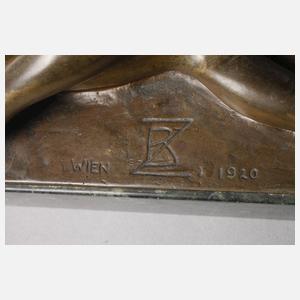 Bruno Zach, Mädchenakt mit Pfau