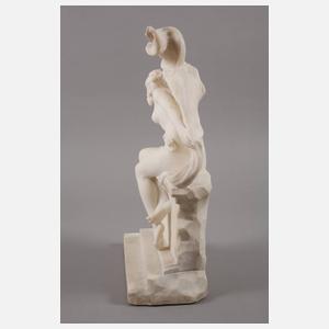 Ernst Seger, sitzender Mädchenakt mit Tuch