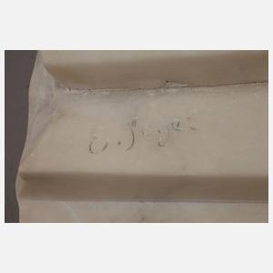 Ernst Seger, sitzender Mädchenakt mit Tuch