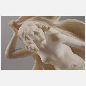 Ernst Seger, sitzender Mädchenakt mit Tuch