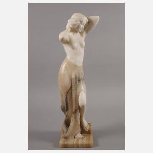 Chryselephantin stehender Mädchenhalbakt