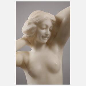 Chryselephantin stehender Mädchenhalbakt