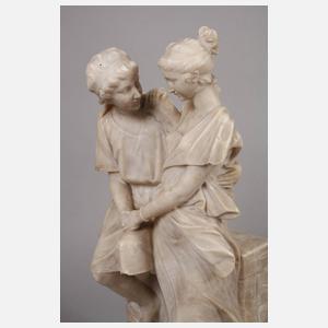 Marmorfigur zwei Freundinnen