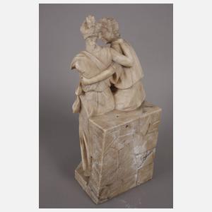 Marmorfigur zwei Freundinnen