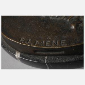 nach Pierre Jules Mêne, Pferd und Wolf