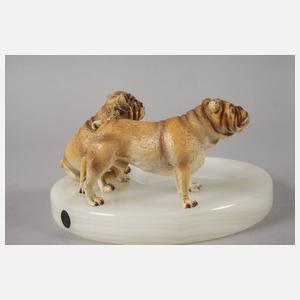 Visitenkartenschale mit Hunden