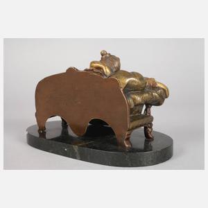 Wiener Bronze, liegende Dame