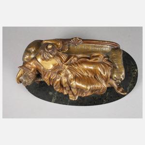 Wiener Bronze, liegende Dame