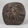 Bronzeplakette mit Bacchanten