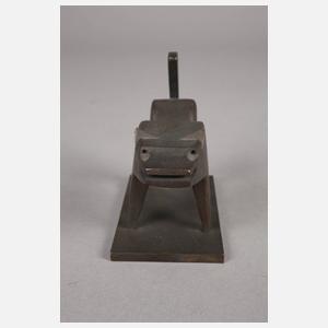 Kleinbronze kubistischer Hund