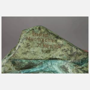 Kleinskulpturen "Spuren im Sand" und "Neue Zeit"