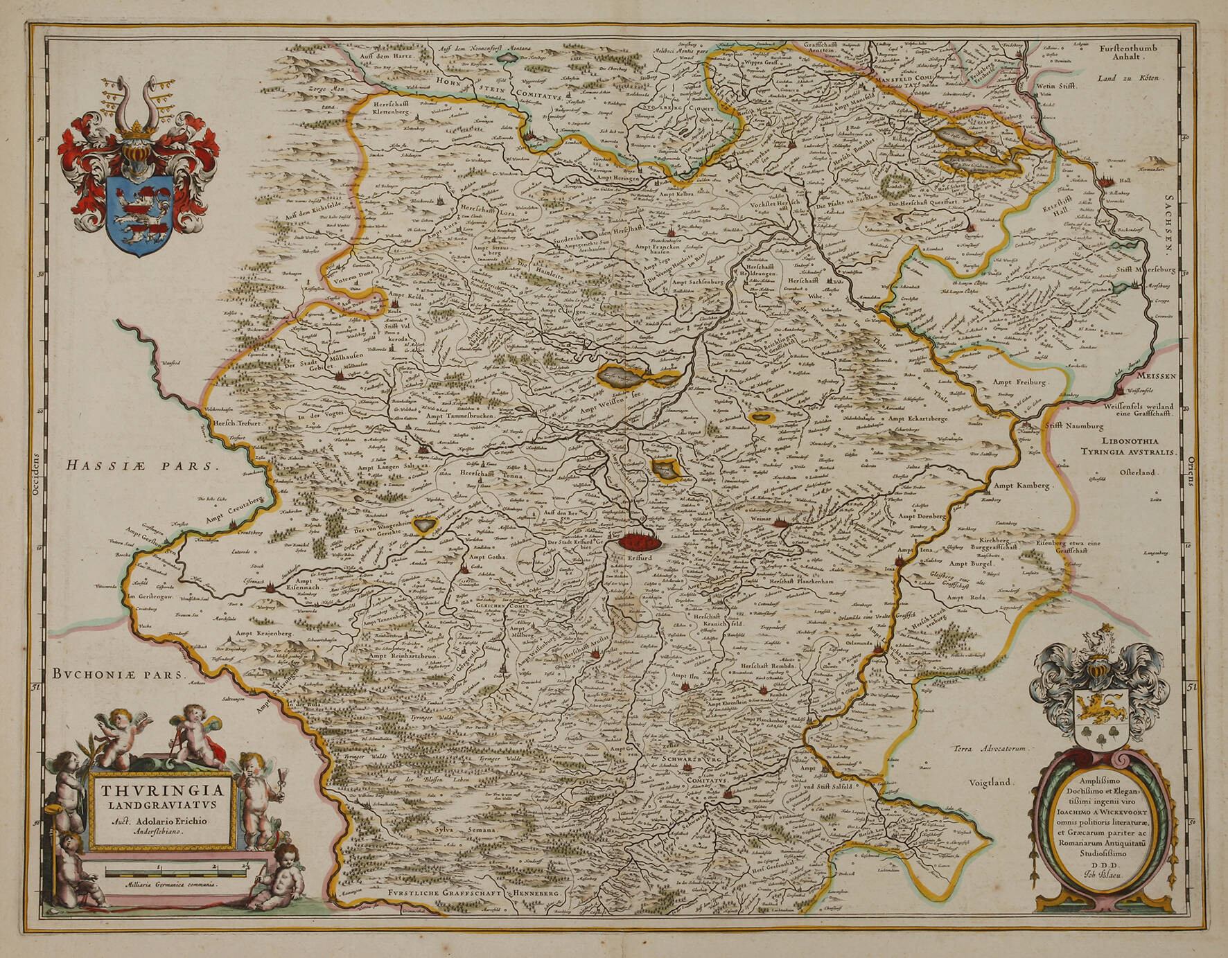 Joan Willemszoon Blaeu, Karte von Thüringen