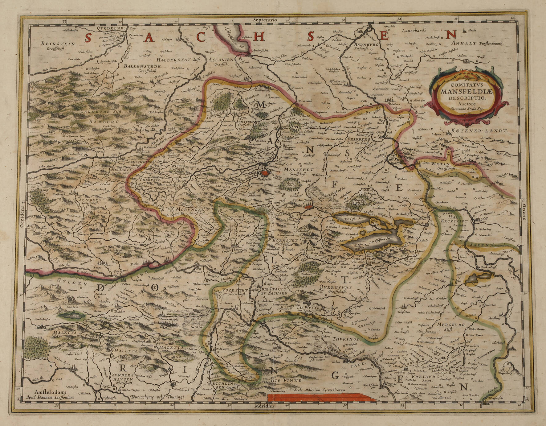 Tilemann Stella, Karte Mannsfelder Land