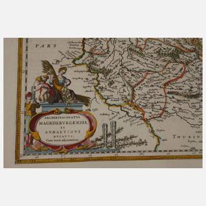 Willem Blaeu, Karte Umgebung von Magdeburg