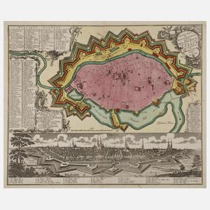 Tobias Konrad Lotter, Plan und Ansicht von Lübeck