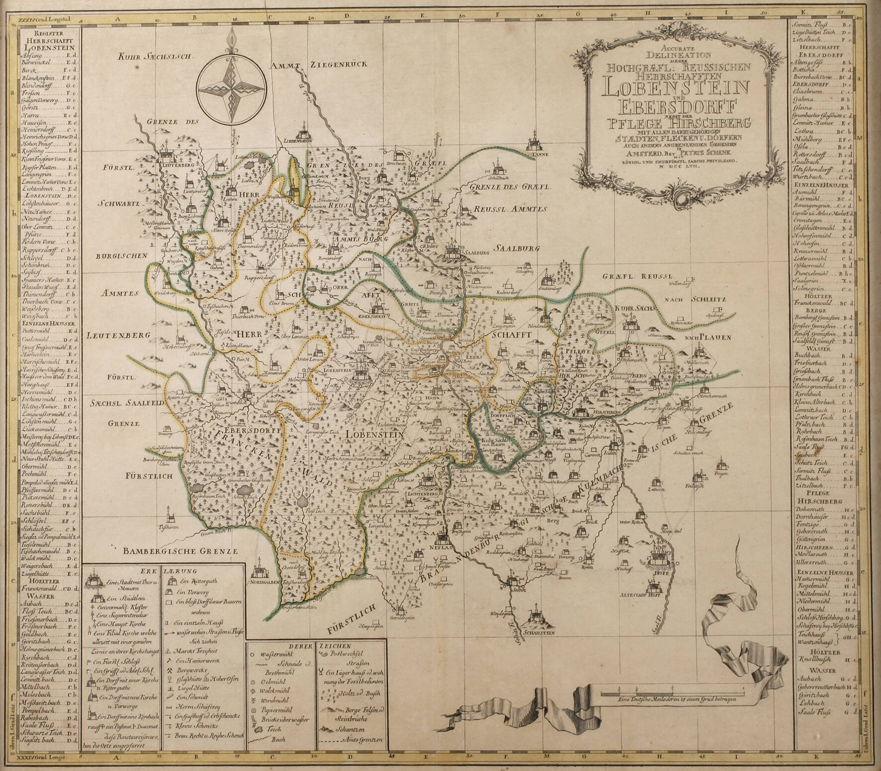 Peter Schenk, Karte Gebiet Lobenstein, Ebersdorf