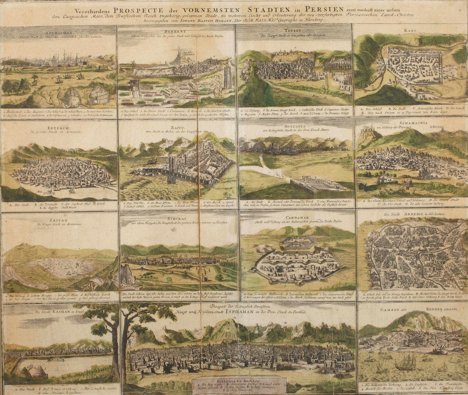 Johann Baptista Homann, Persische Stadtansichten