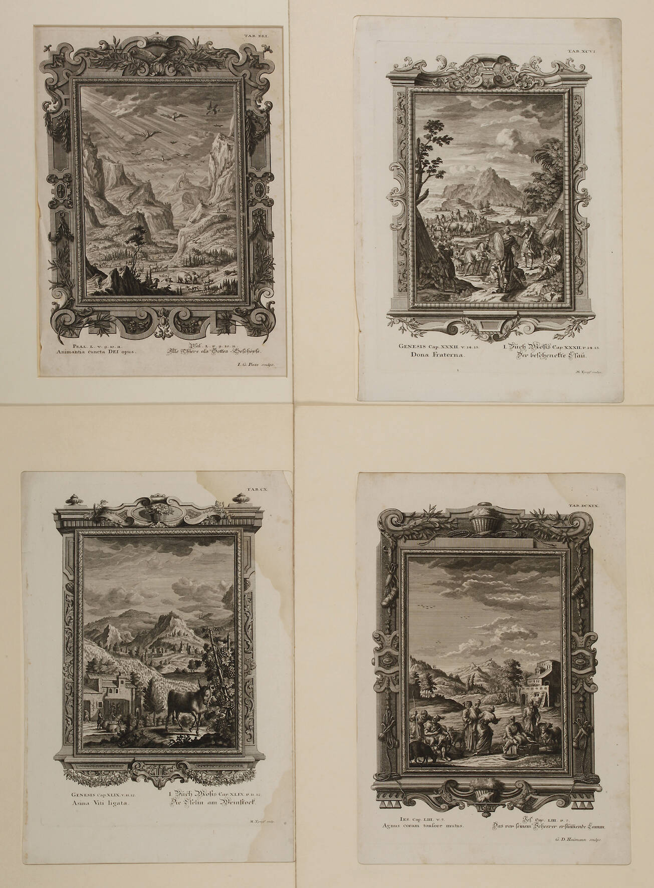 Vier barocke Bibelillustrationen