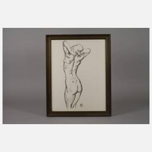 Prof. Otto Richard Bossert, Stehender Rückenakt