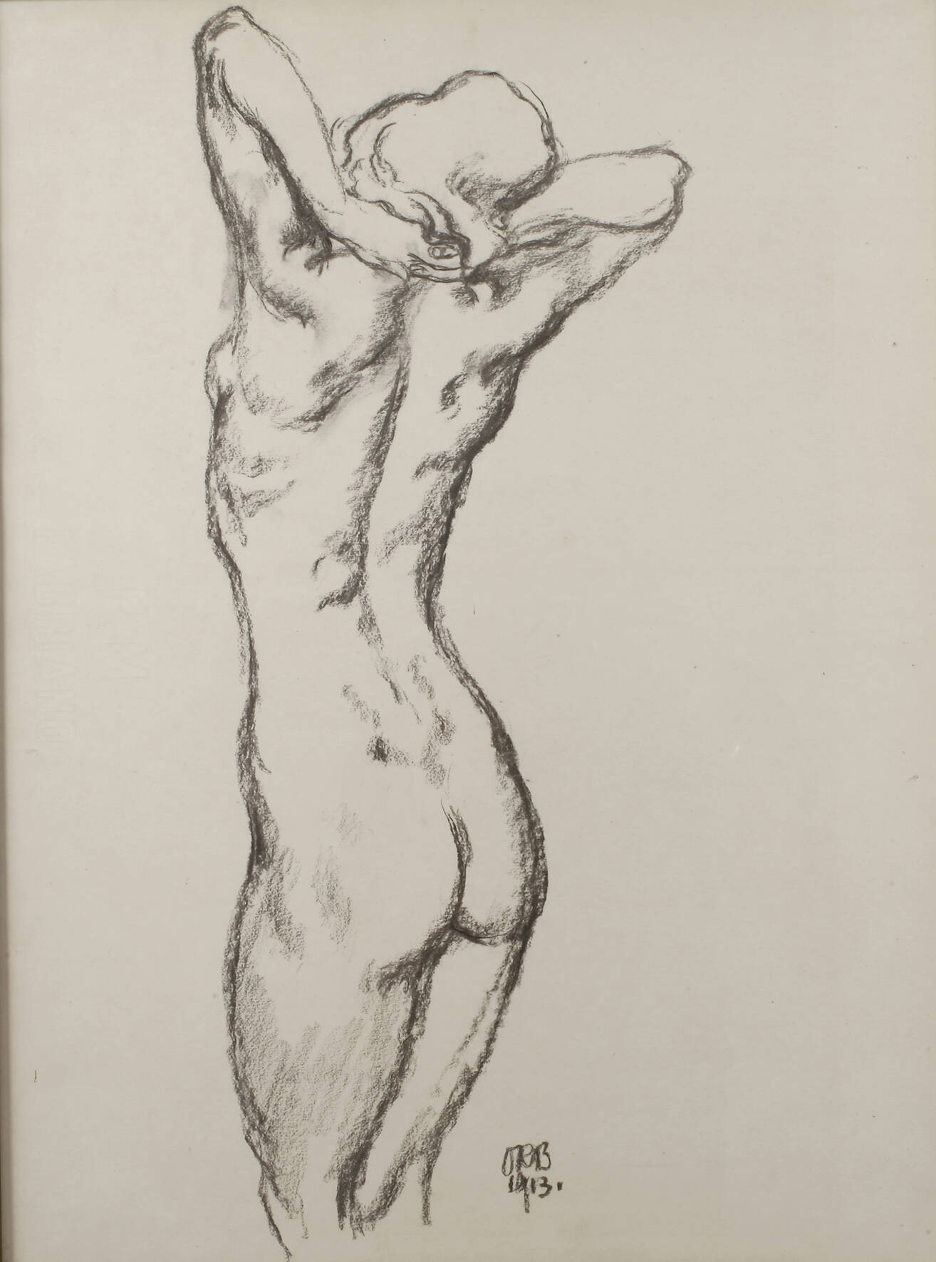 Prof. Otto Richard Bossert, Stehender Rückenakt