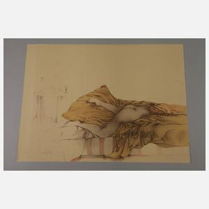 Bruno Bruni, Im Bett liegender Akt