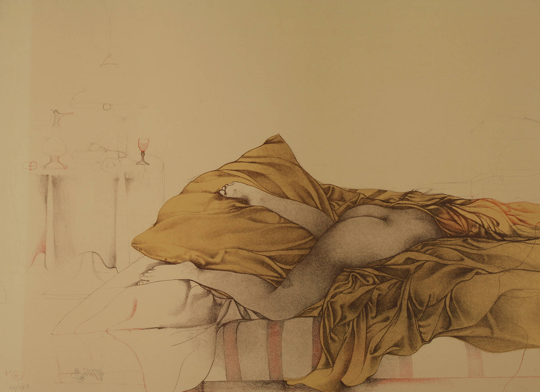 Bruno Bruni, Im Bett liegender Akt