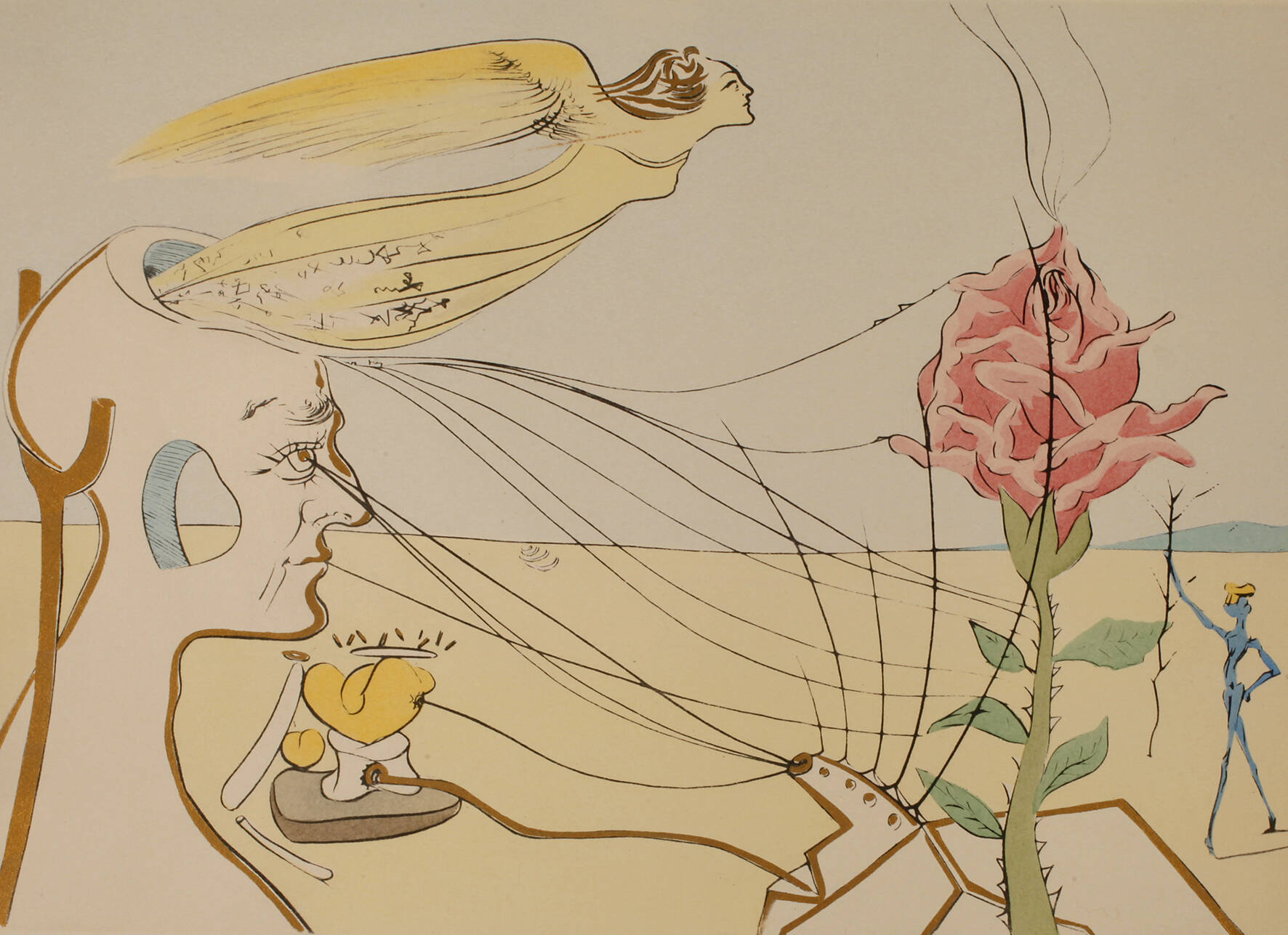 Salvador Dali, Die Rose (Traum)