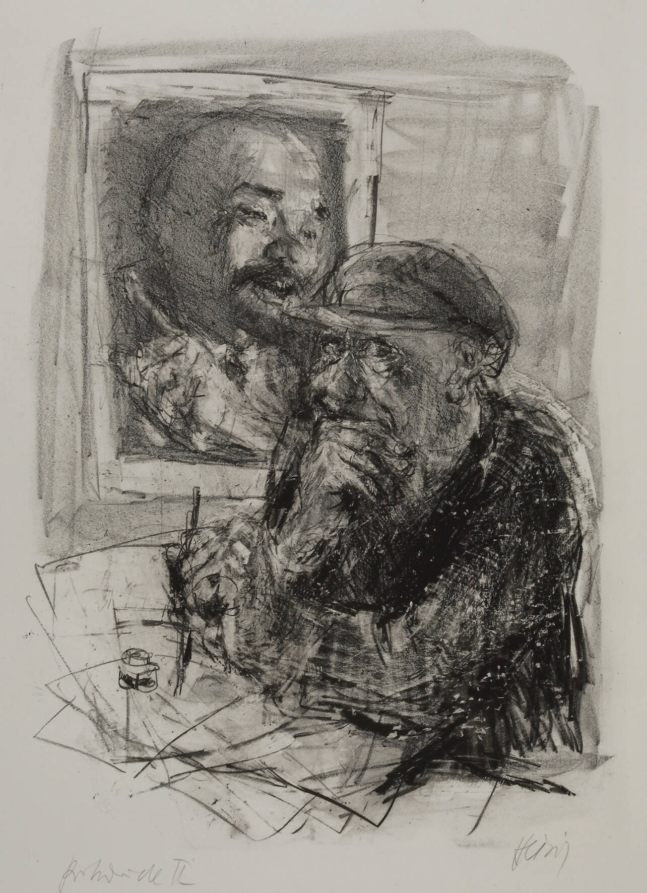 Bernhard Heisig, "Gespräch mit dem Genossen Lenin"