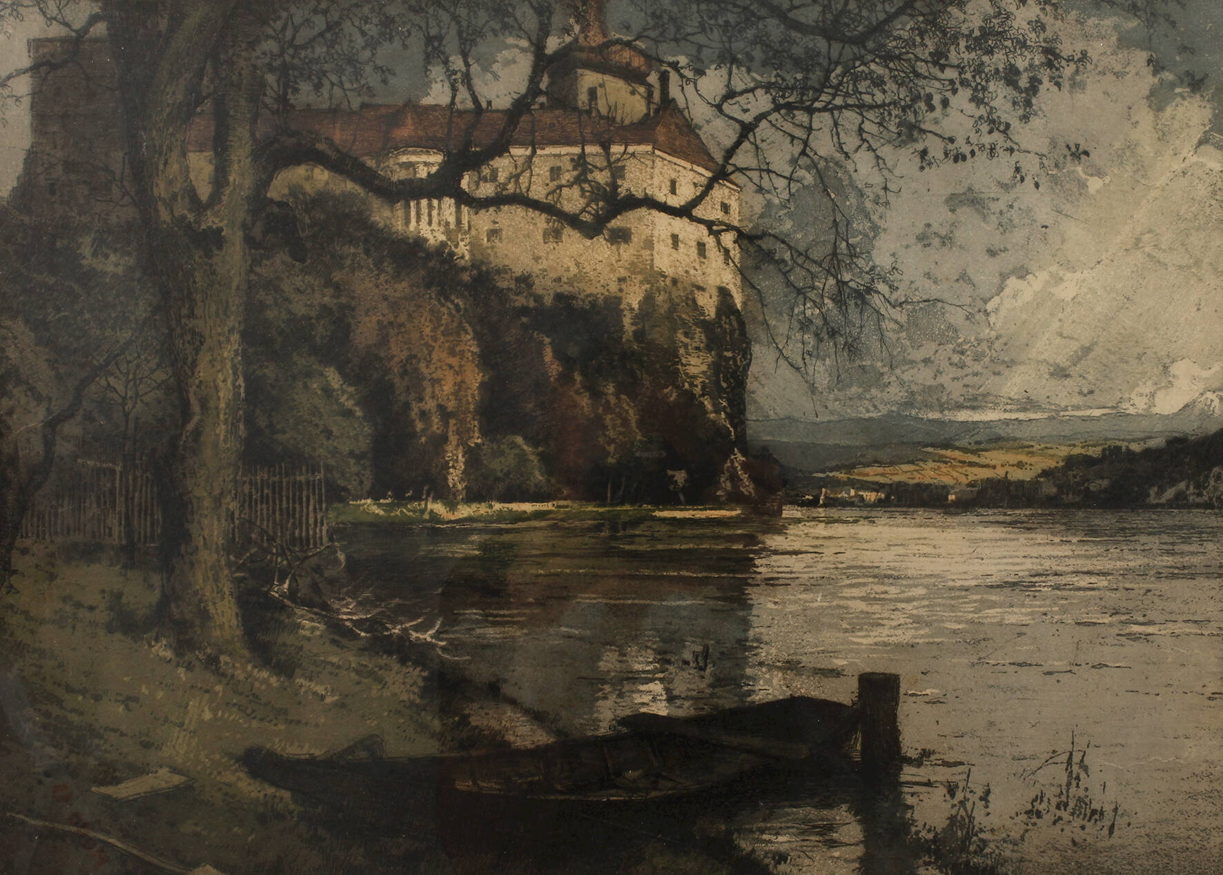 Prof. Luigi Kasimir, Blick auf Schloss Persenbeug