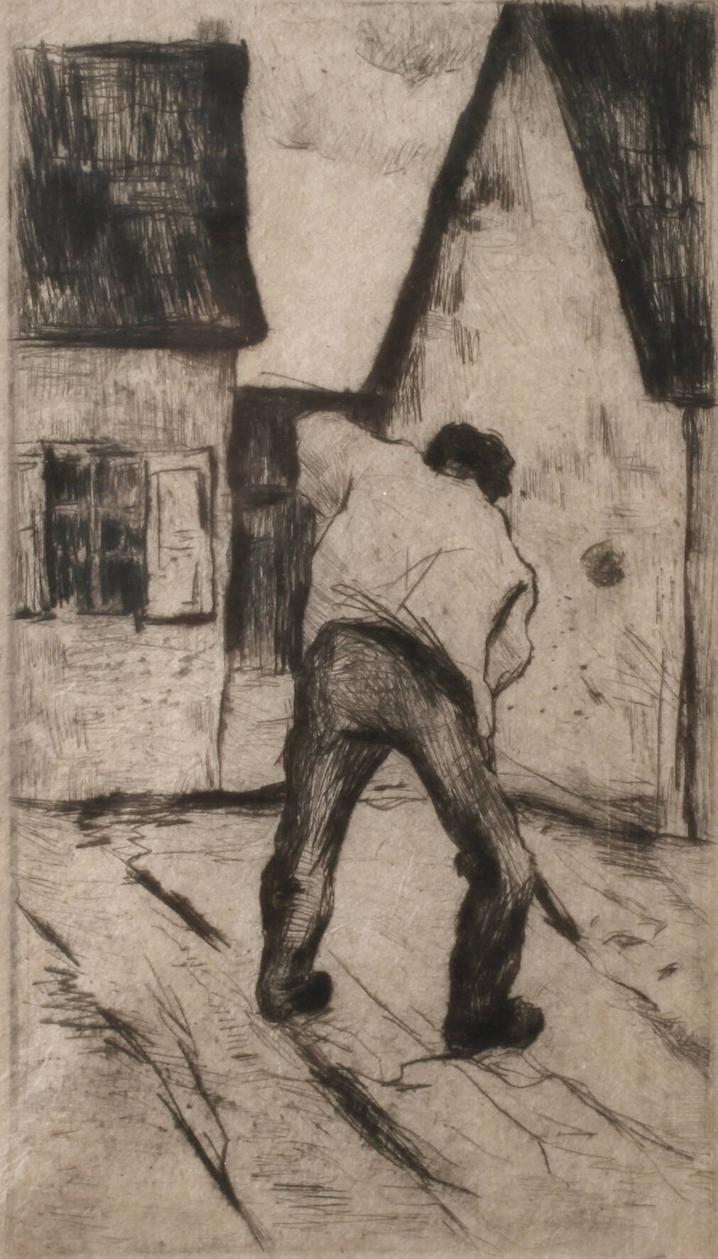 Lesser Ury, "Grabender Bauer"