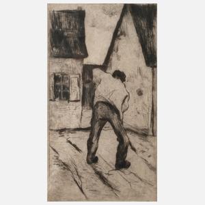 Lesser Ury, "Grabender Bauer"