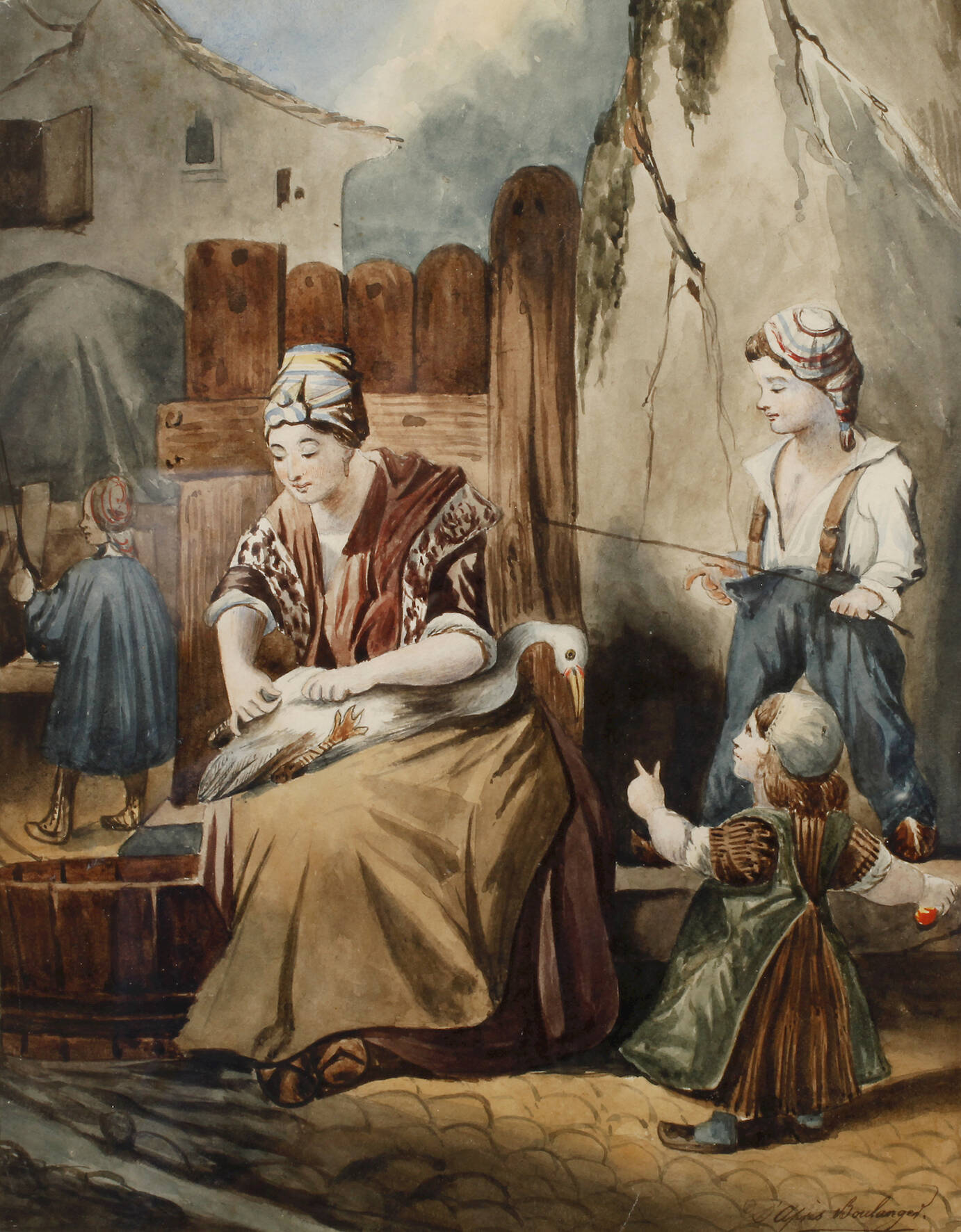 D. Apries Boulanger, Die Gänserupferin