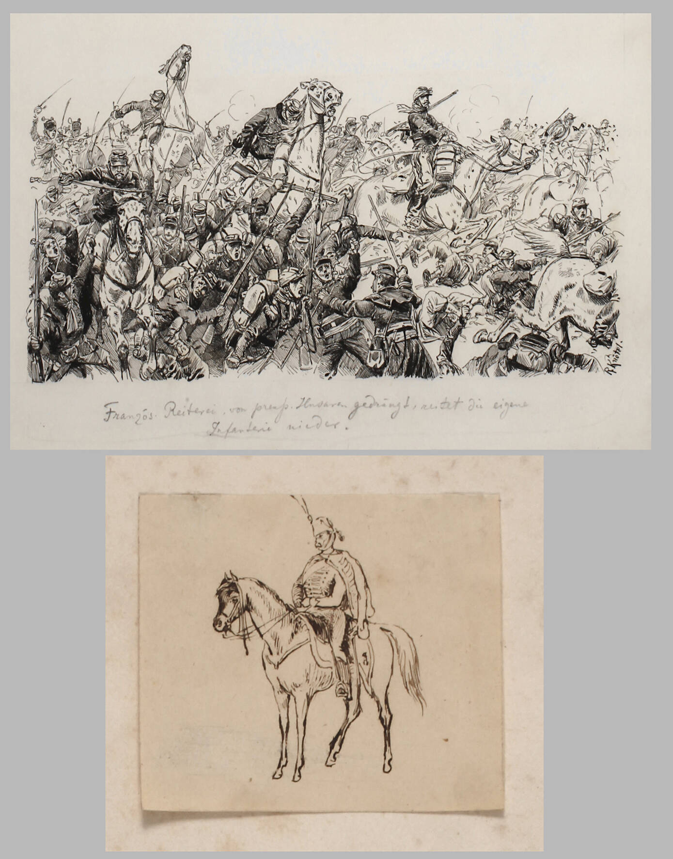 Richard Knötel, Zwei Zeichnungen