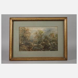 Joseph Haslam Hawksworth, Gebirgslandschaft mit Bach