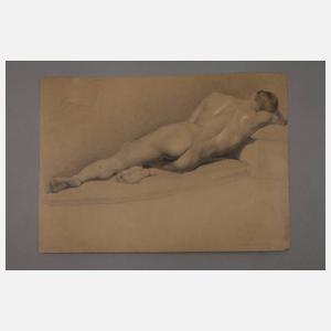 L. Schulz, Liegender Rückenakt