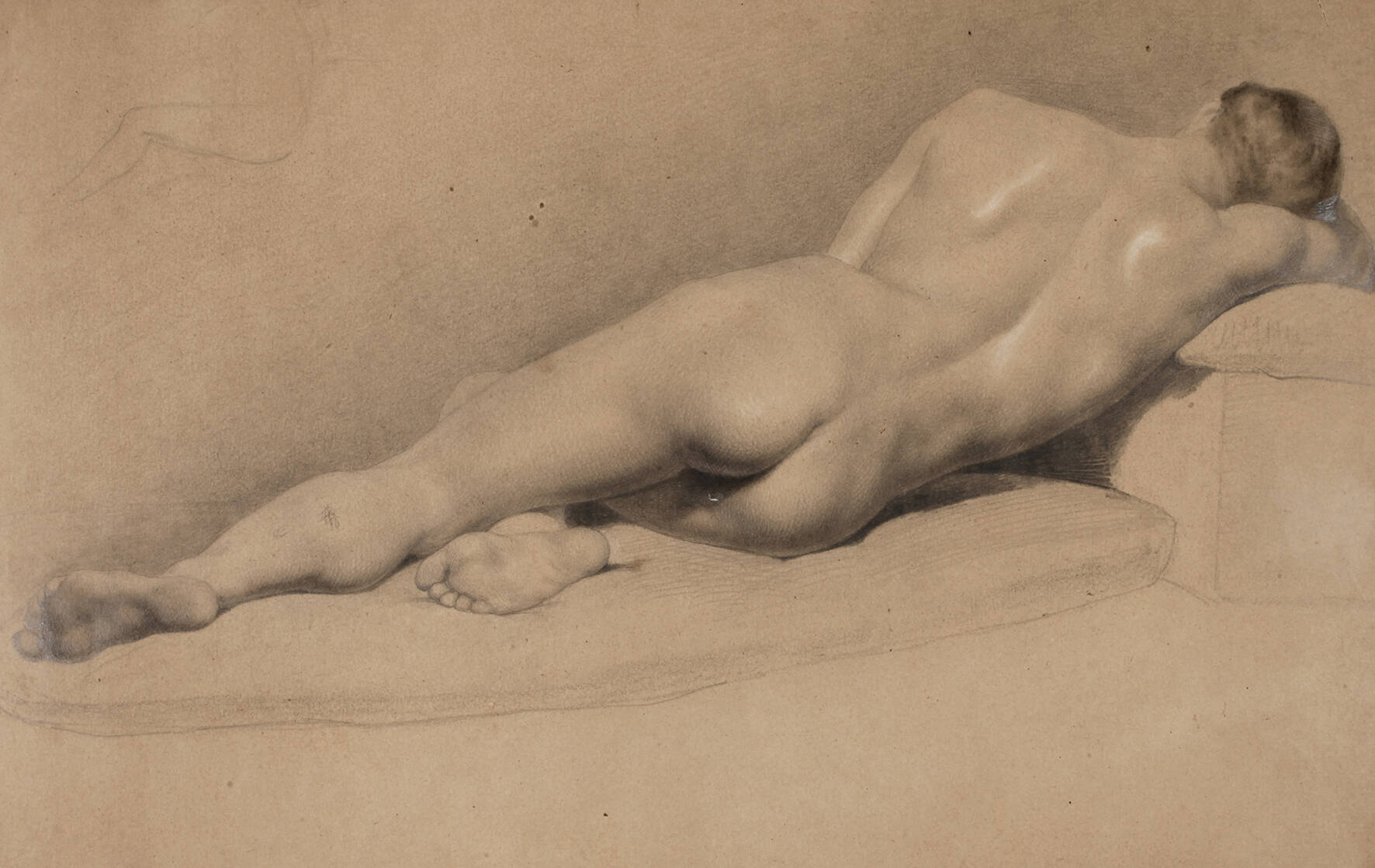 L. Schulz, Liegender Rückenakt