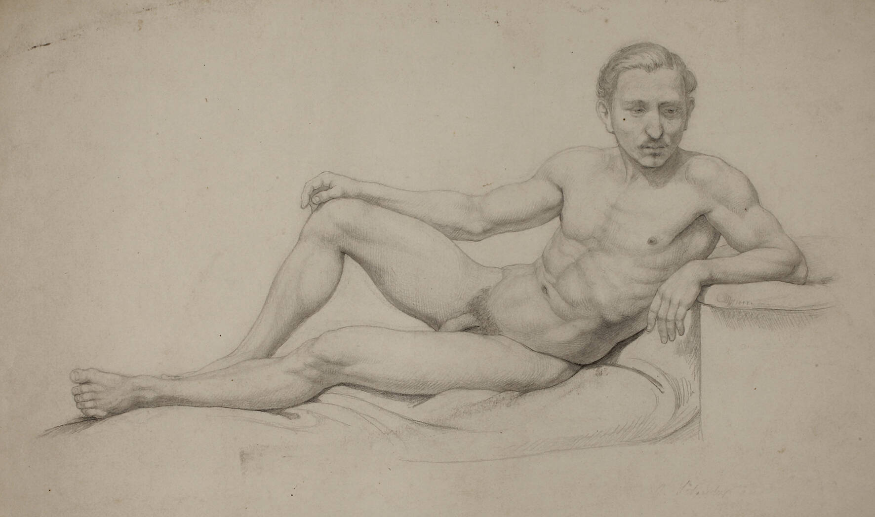 Liegender Männerakt