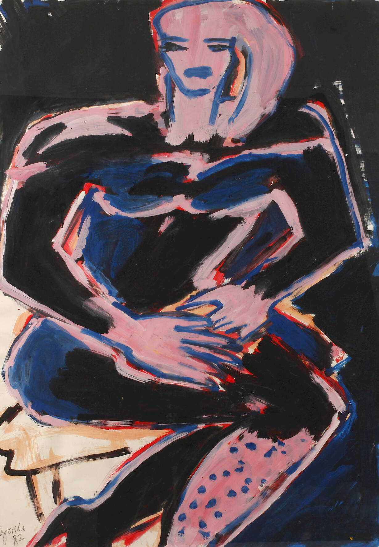 Elvira Bach, Selbst sitzend