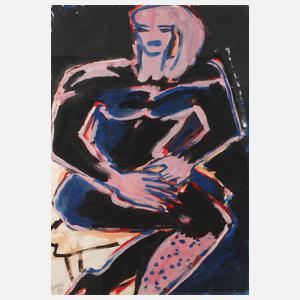 Elvira Bach, Selbst sitzend