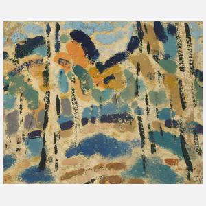 Ludwig Baehr, attr., "Pinien auf Mallorca"