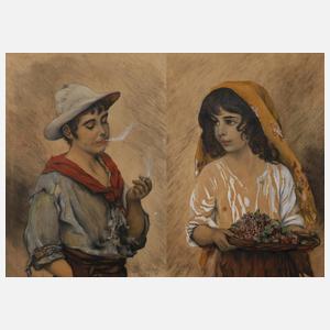 D. Corty, Paar Kinderbildnisse