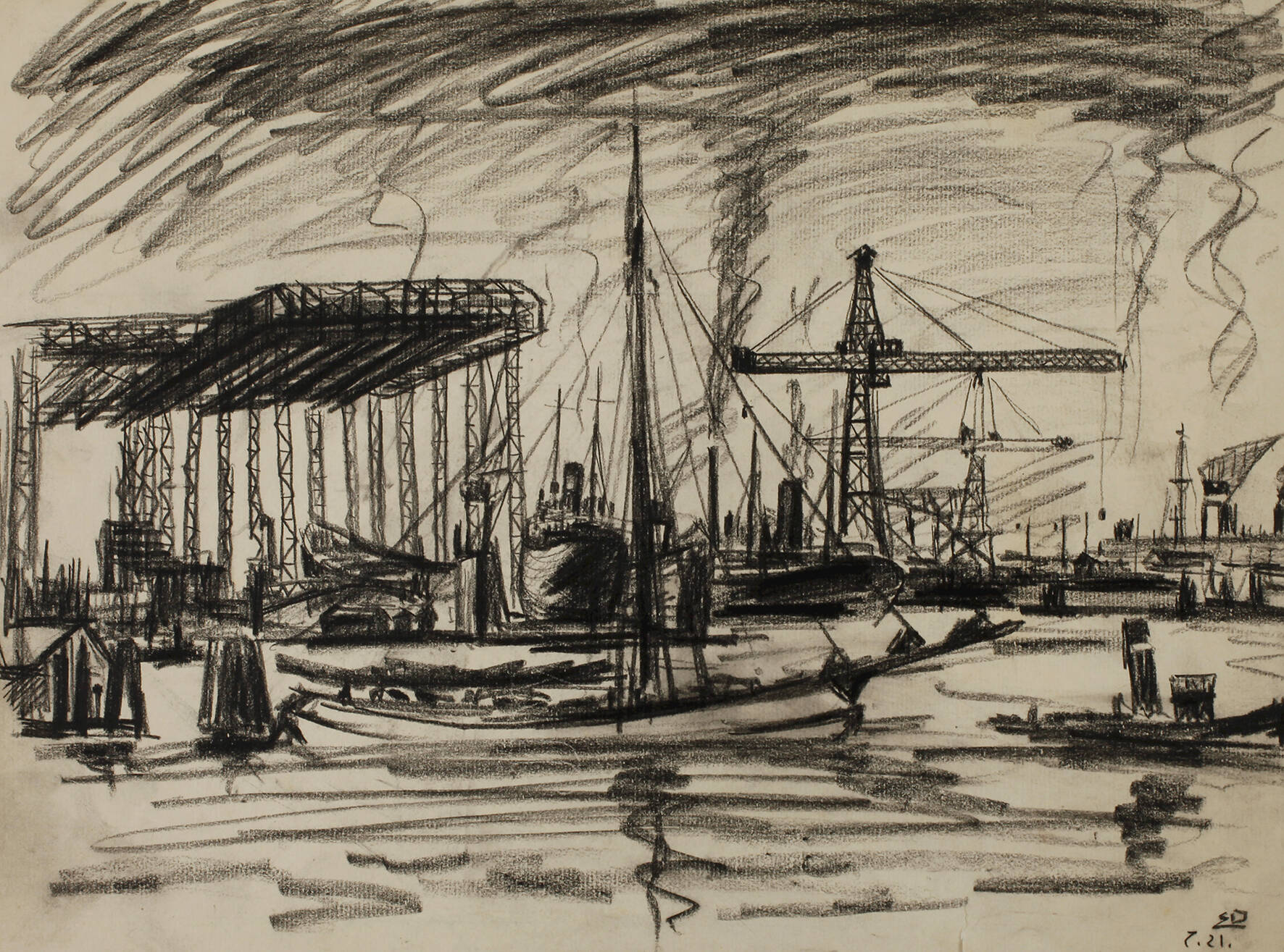 Erich Dieckmann, Hafenansicht