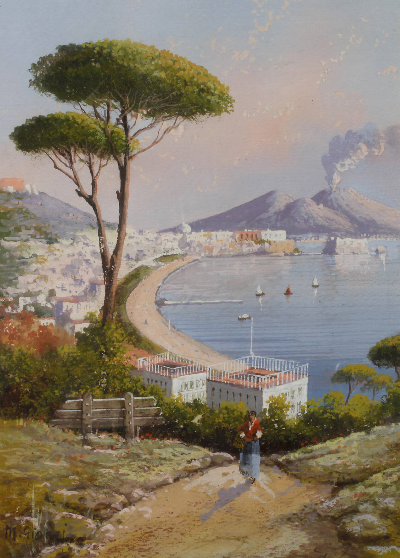 M. Gianni, "Neapel mit Vesuv"