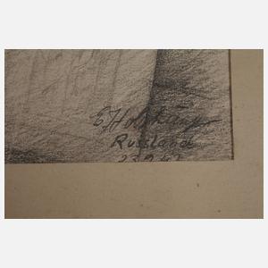 Ernst Holzhäuser, Soldat bei der Beobachtung