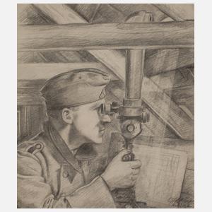 Ernst Holzhäuser, Soldat bei der Beobachtung