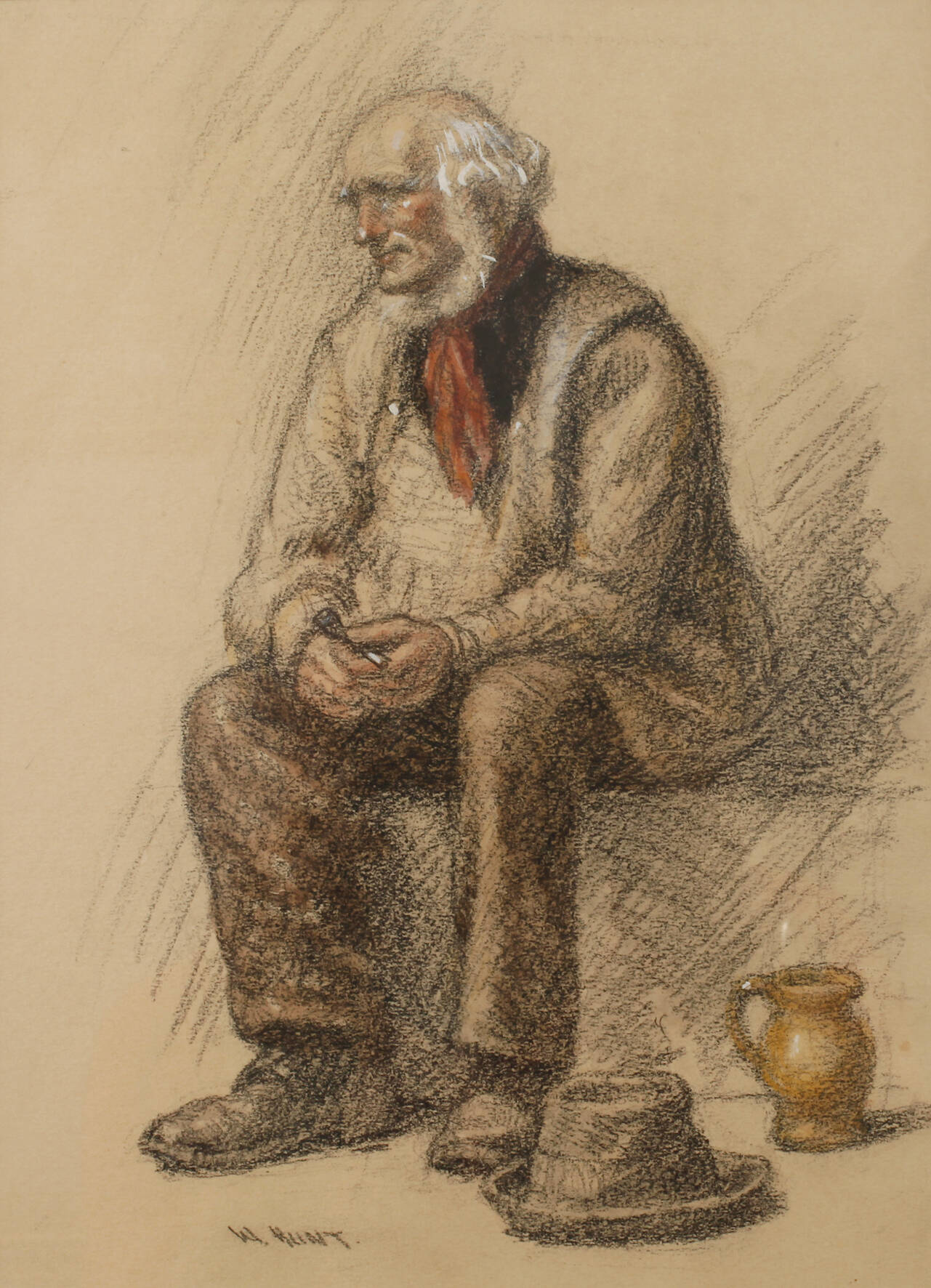 W. Hunt, Sinnender Raucher