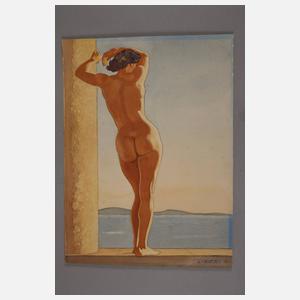 L. Niessl, Damenakt am Meer